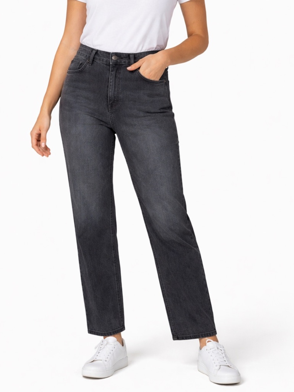Dip Womens High Rise Straight Leg Jeans Gray Denim Size 8 NWT